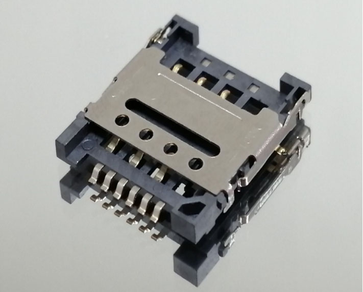 MICRO SIM CARD wʽ 6PIN H=1.80 16.35+14. 90+1. 8