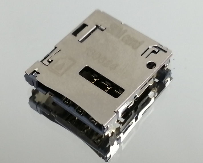 PUSH MICRO SIM CARD 6PIN H=1. 27 PUSH 15. 10+15.95+1.27