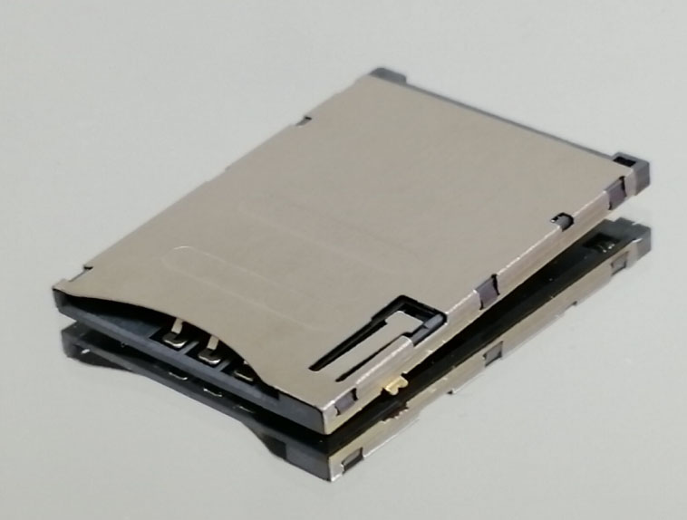 PUSH SIM CARD 6PIN H=1.85 PH=1. 27 14.0 26.85+19. 20+1. 85